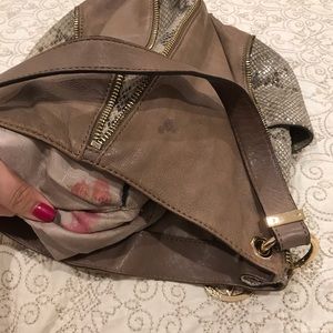 Michael Kors Bags - Michael Kors Tan/Snake Skin Shoulder Bag Michael Kors Bags - Michael Kors Tan/Snake Skin Shoulder Bag
